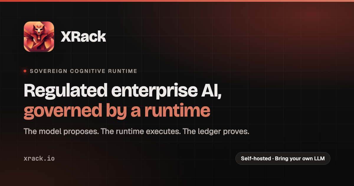 XRack · Autonomous Cognitive Runtime — official preview image